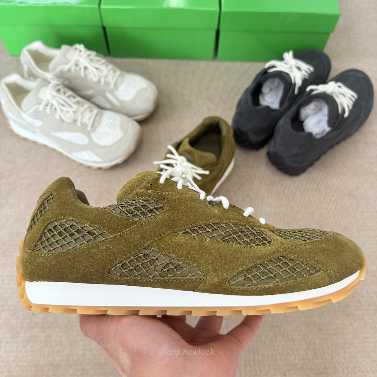 Bottega Veneta Orbit Olive Oil Black Gray 797306 V4je1 3310 (14) - www.newkick.vip